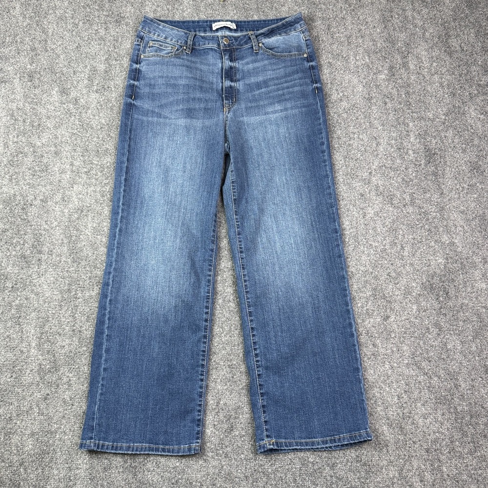 Rebecca Minkoff Women's Straight Leg Jeans 12 High Rise Stretch Designer